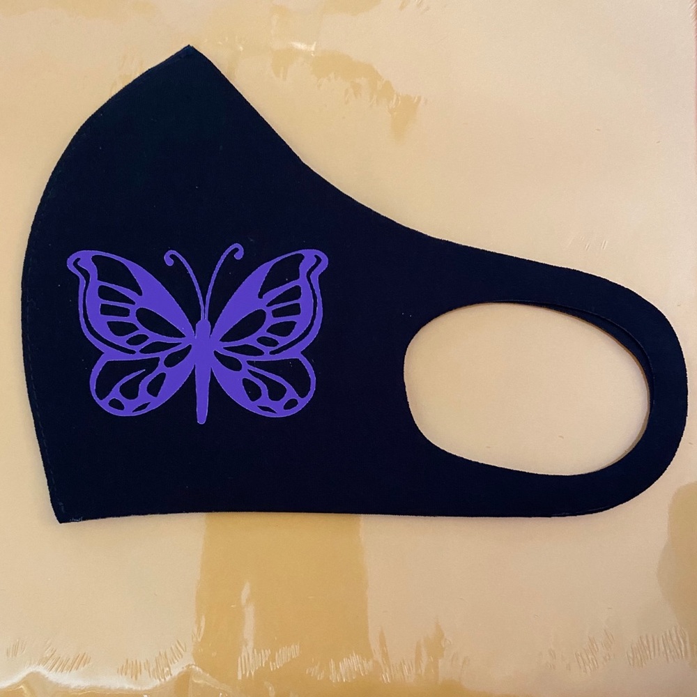FACE MASK “ PURPLE BUTTERFLIES “
